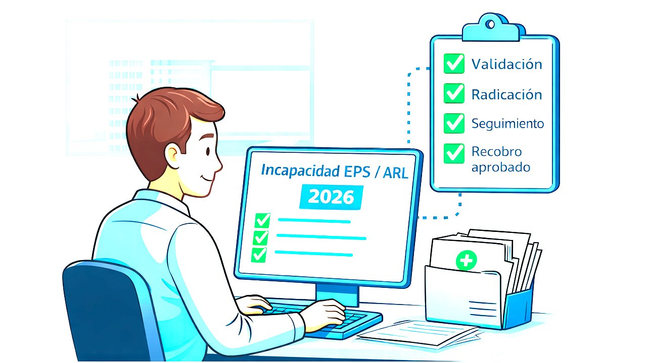 Radicación de incapacidades EPS y ARL 2026: Guía técnica para recobros exitosos en Colombia.